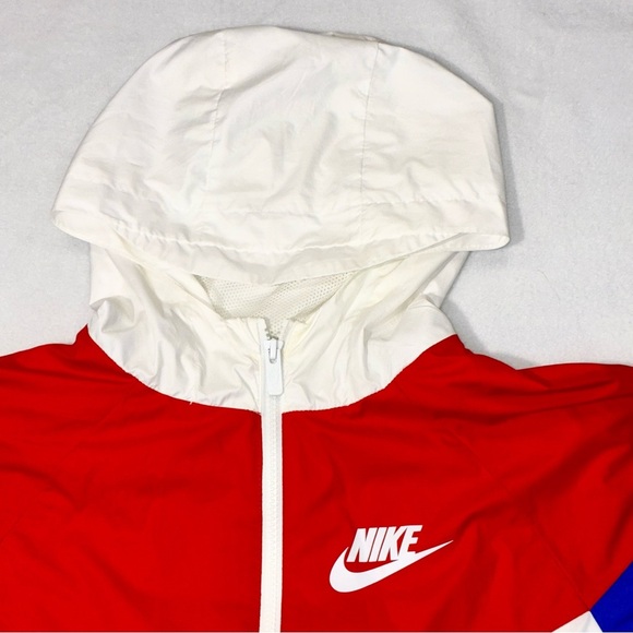 Nike Windrunner Jacket Boys XL Red White Blue Hooded Full Zip *Read Description - Picture 3 of 11